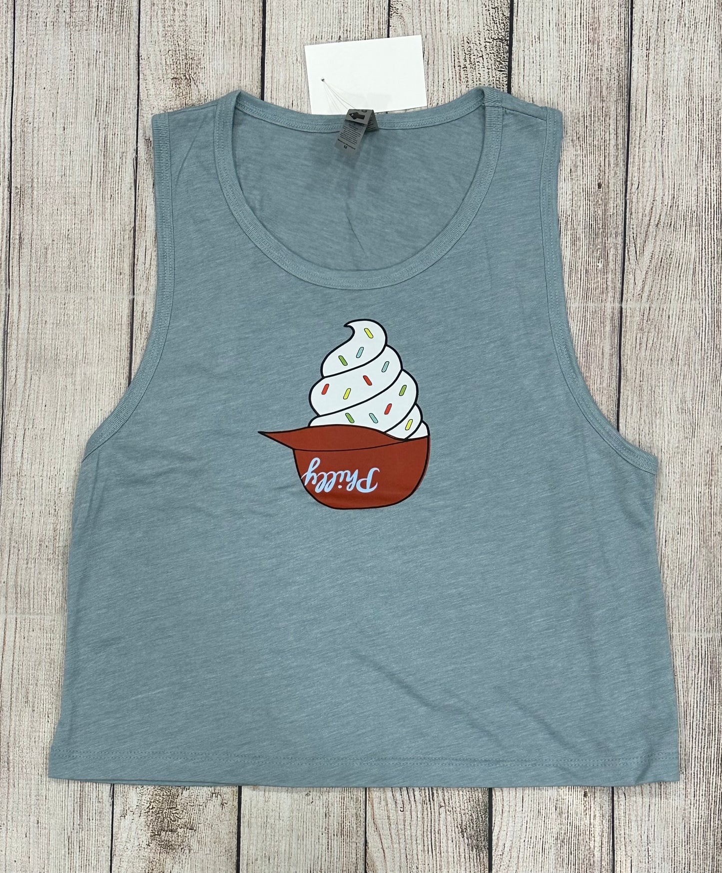 Crop ice cream tank top