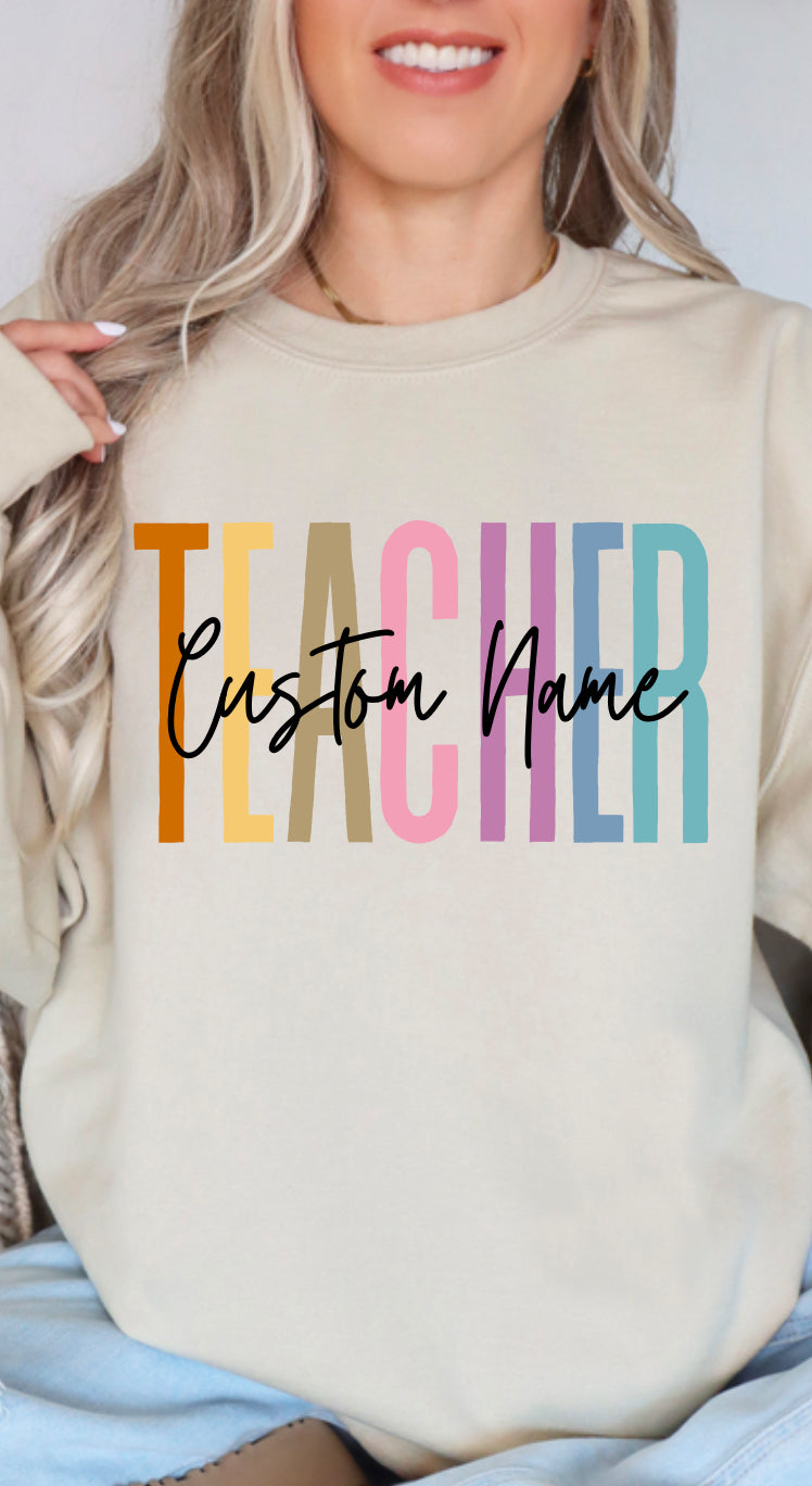 Personalized teacher sweatshirt
