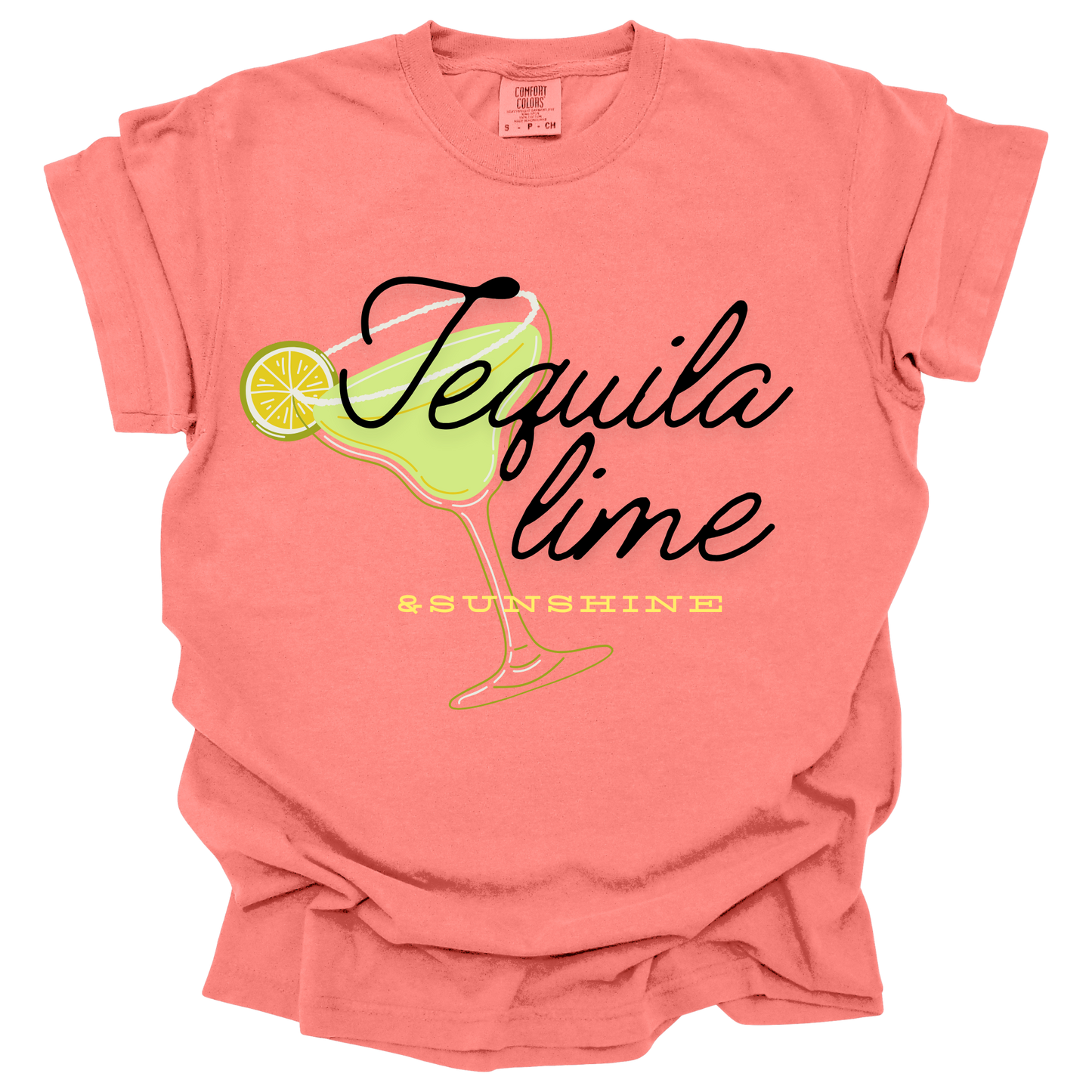 Tequila lime & sunshine comfort colors tees