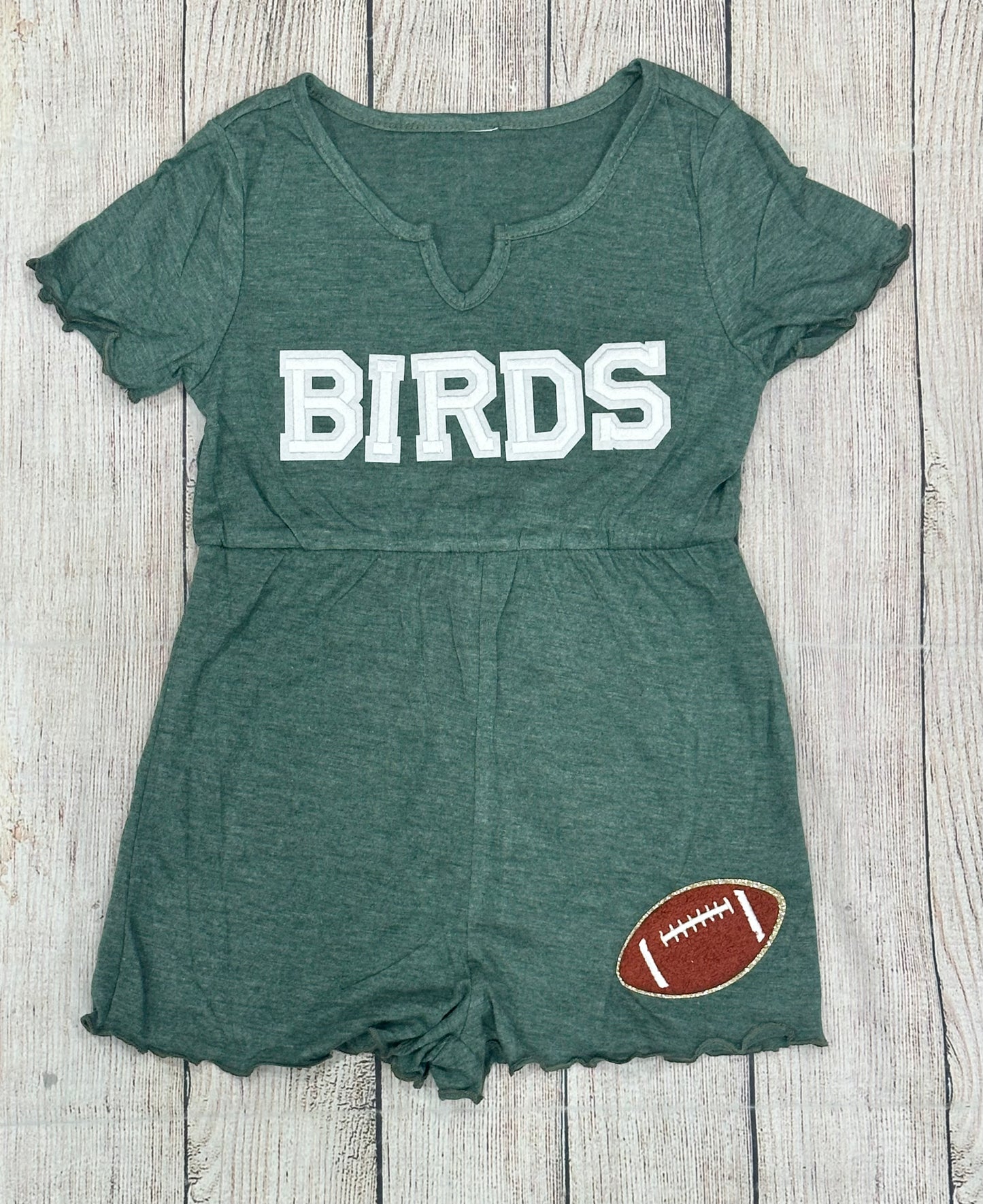 Birds patch romper