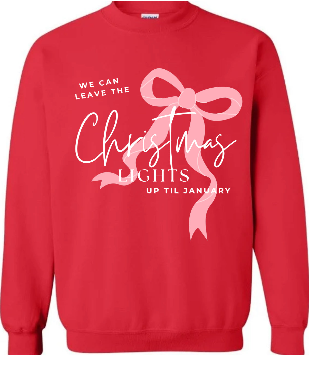 We can leave the Christmas lights up til January