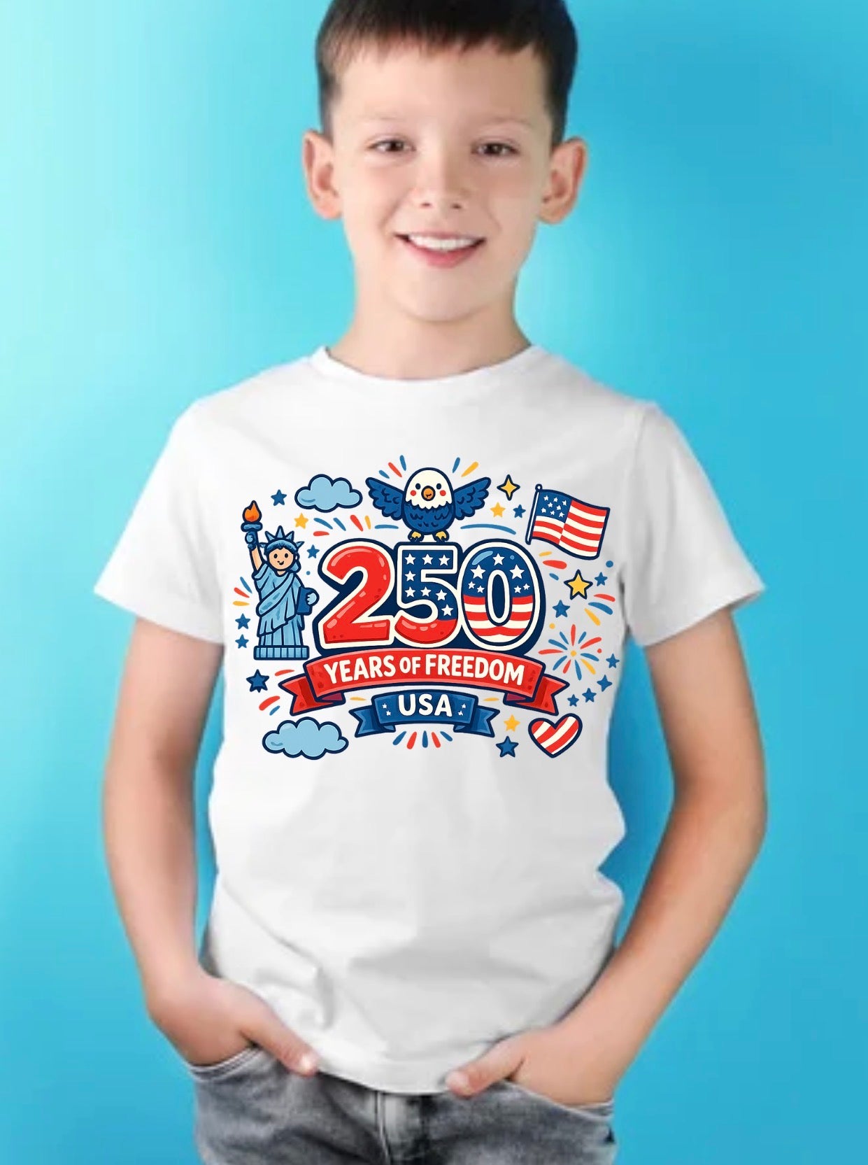 250 years of freedom kids tee