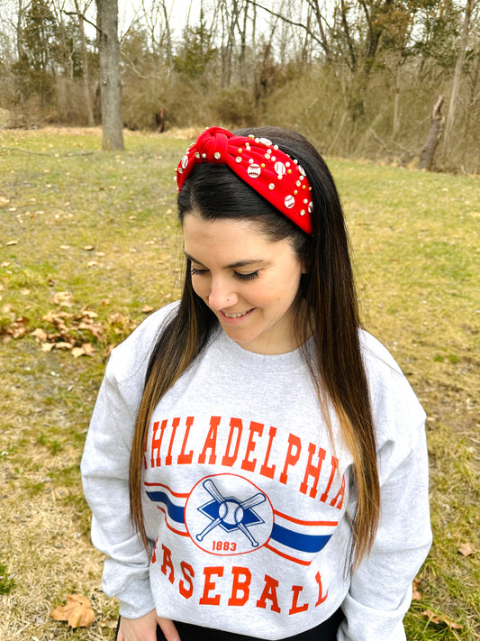 Baseball knot headband