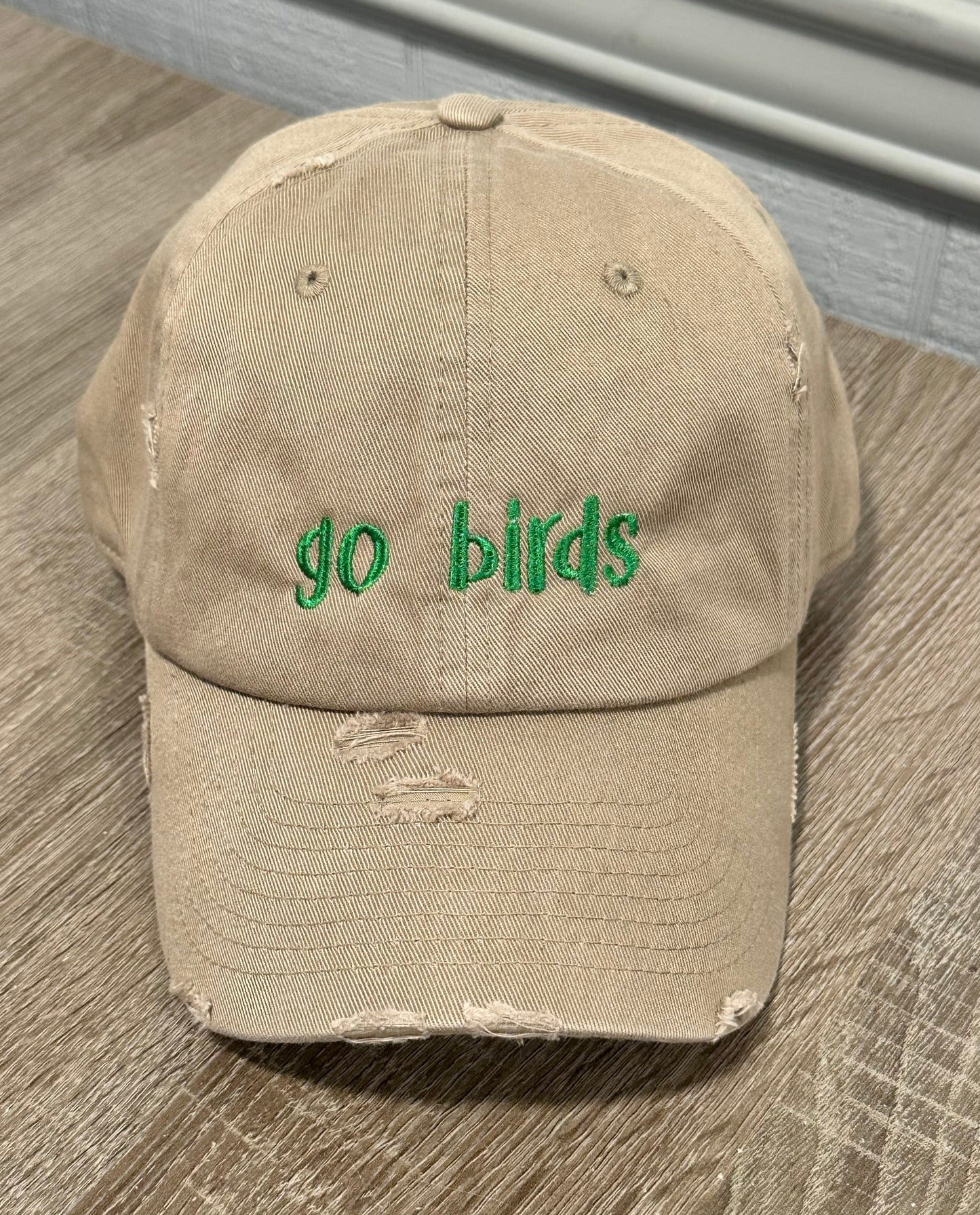 Go Birds embroidered distressed hat