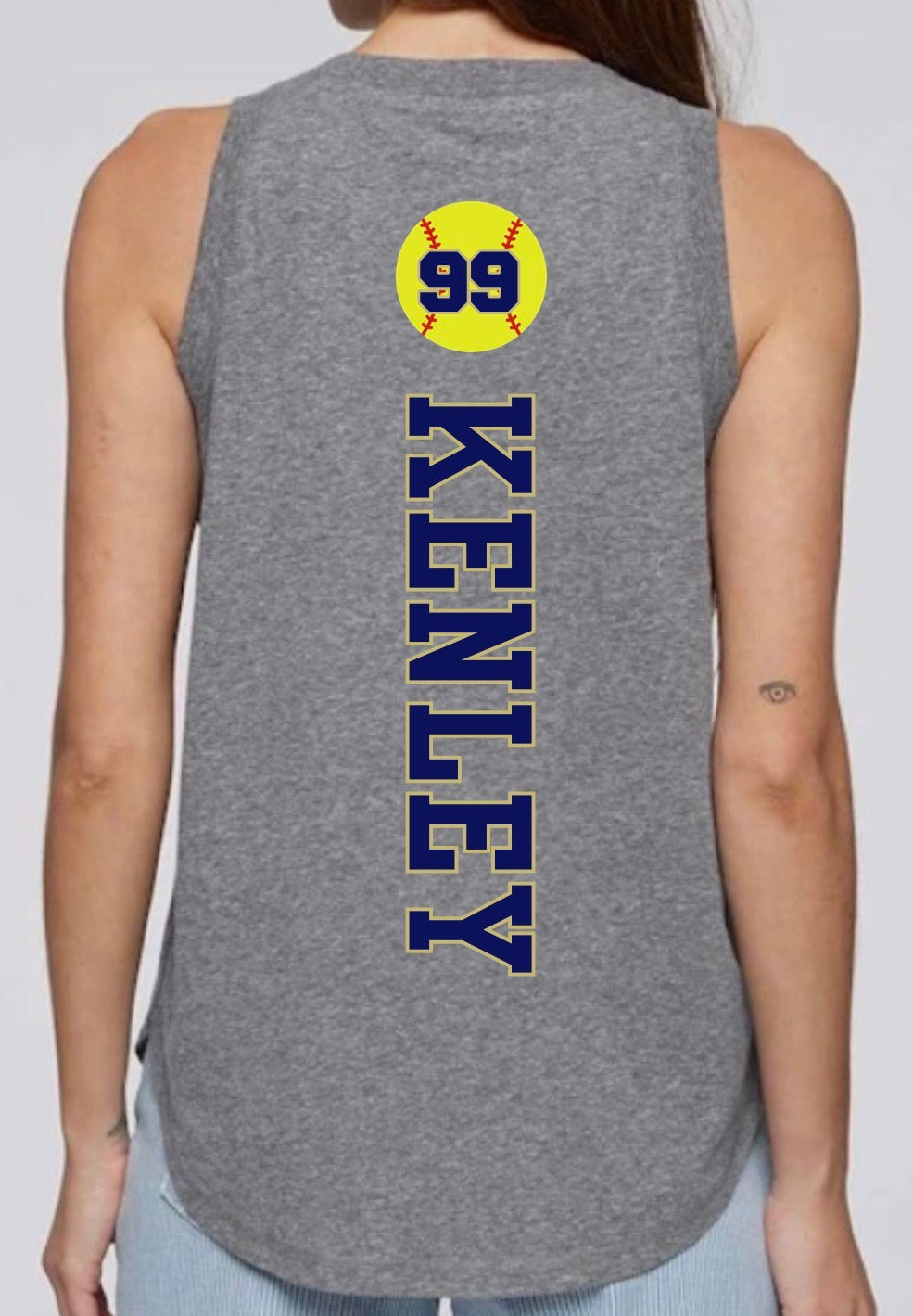 SF Softball Top Gray