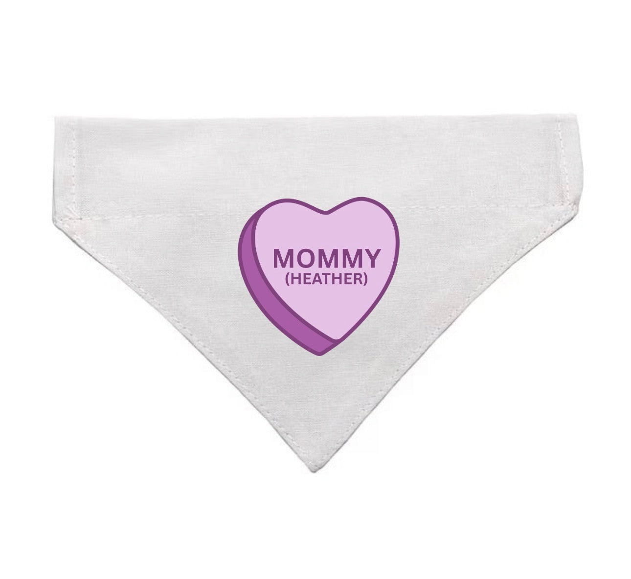 Slide over collar personalized pet bandana