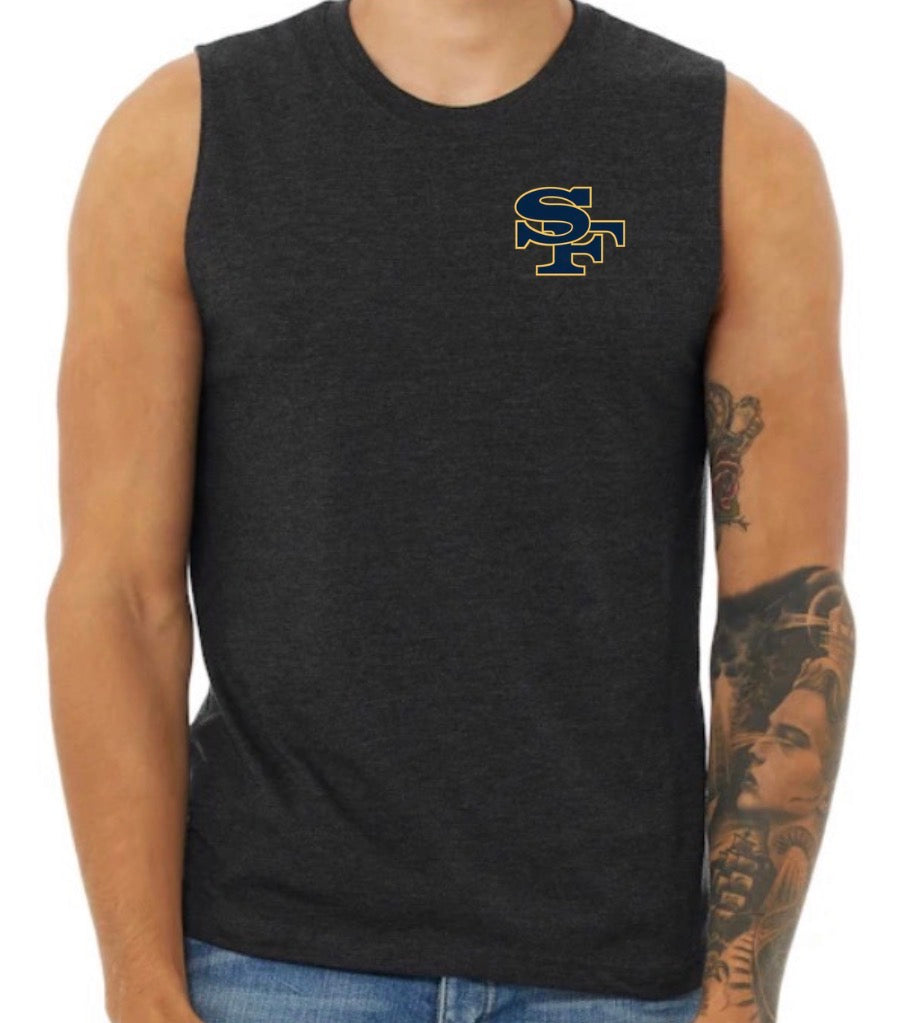 SF softball Men’s muscle tank dark gray