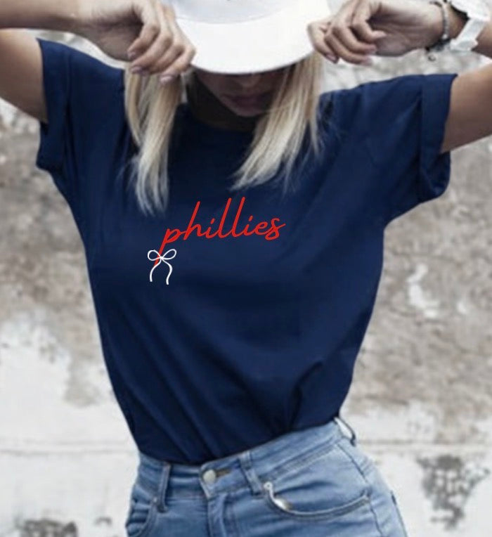Phillies script bow
