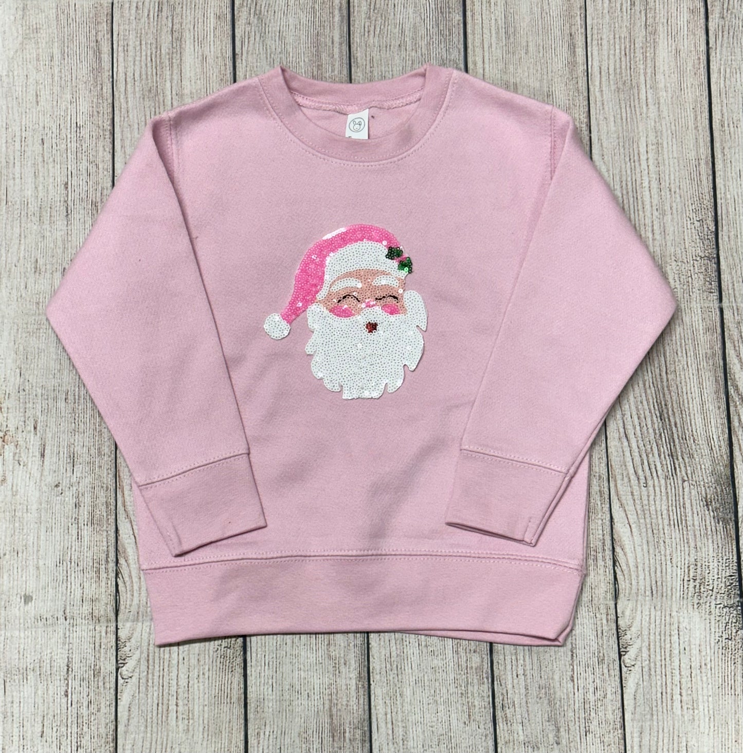Santa sequin patch sweatshirt