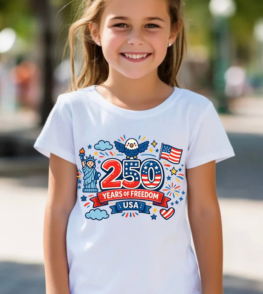 250 years of freedom kids tee