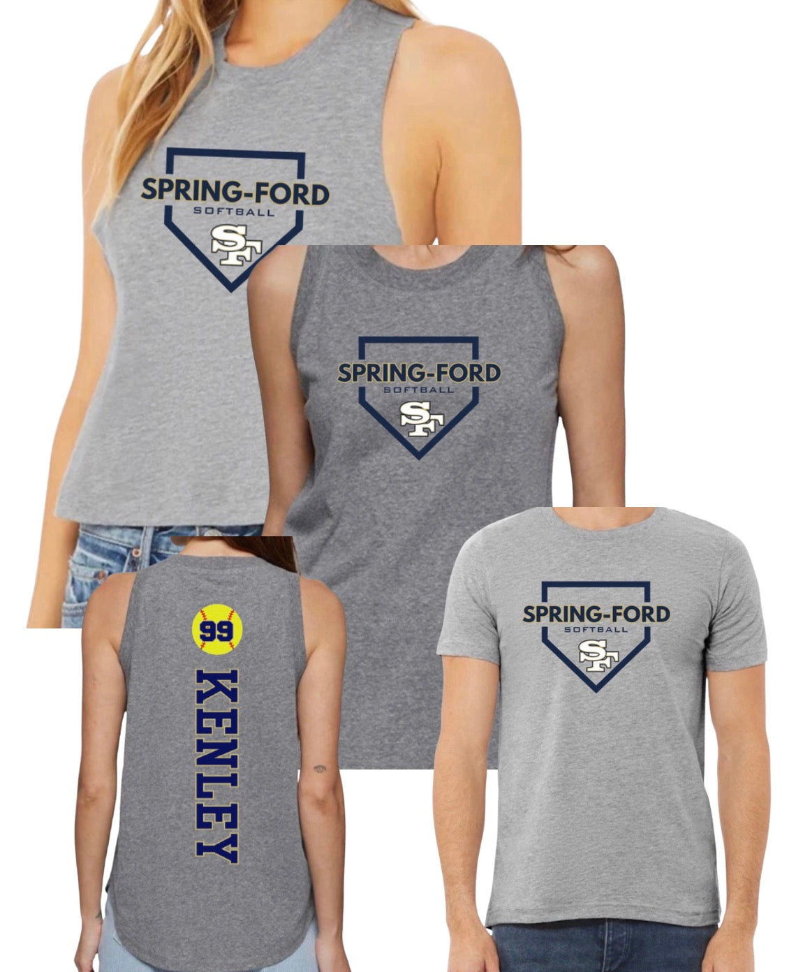 SF Softball Top Gray