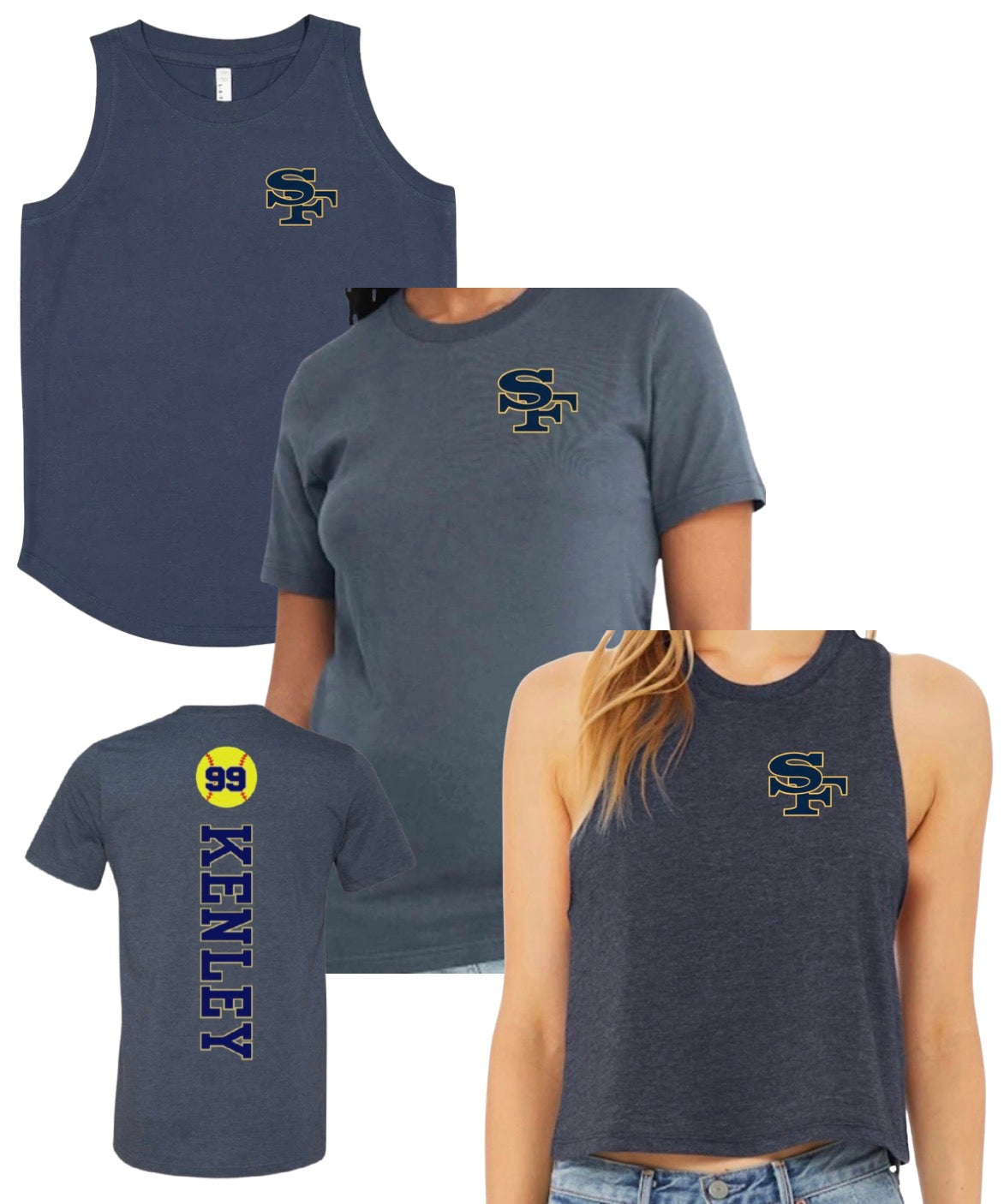 SF Softball Top Navy